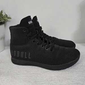 NOBULL Black Athletic Textured Trainers SuperFabric High-Tops Unisex M-6 W-7.5